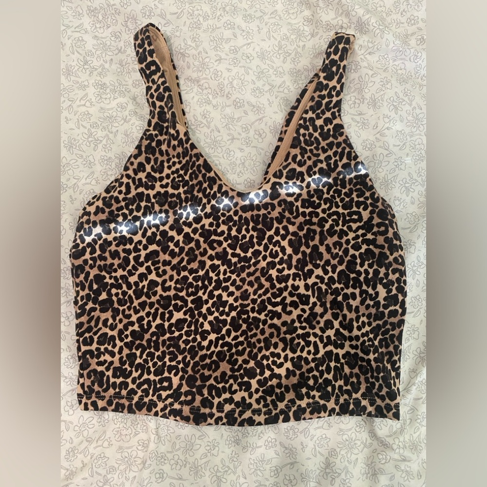 All in Motion Leopard Print Crop Top